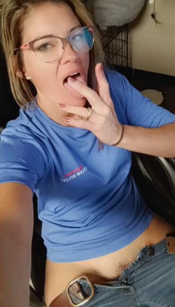i have to lick the cum off my fingers. doesn't matter if i'm at work or not.