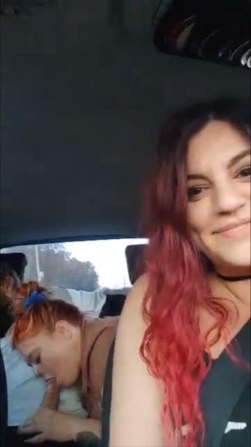 wife drives while her friend sucks my cock [oc]