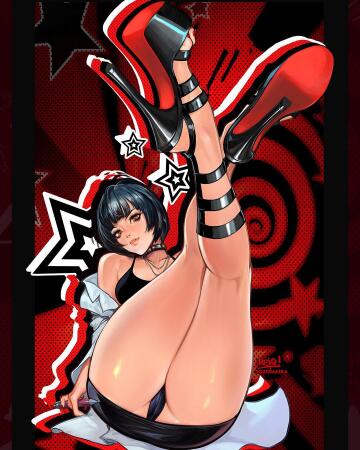 tae takemi showing off her legs