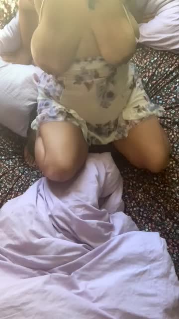 husband is skiing, kiddo is with the grandparents. what else does a horny mom do on a saturday morning?