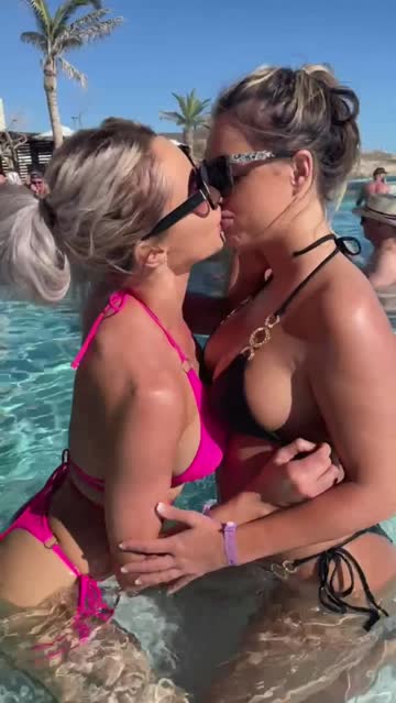 having fun with my bestie at a pool party