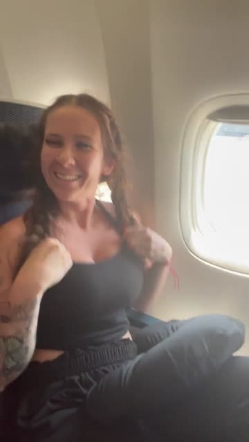 titties out on the plane ;)
