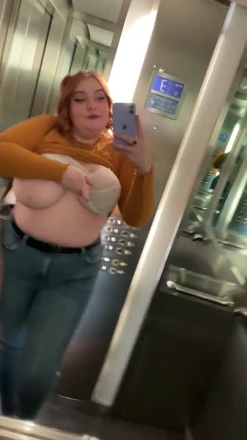 getting my tits out in public for you