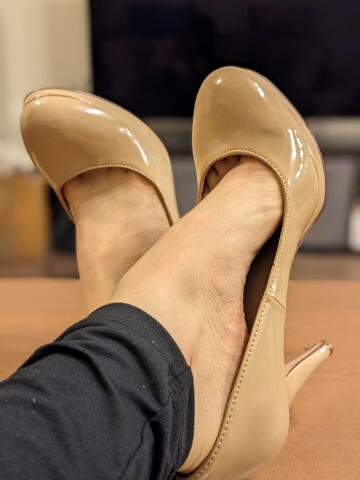heels at home after a day in the office