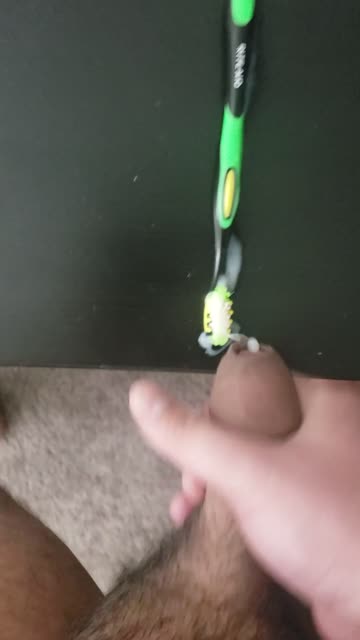 [proof] cum on food or toothbrush