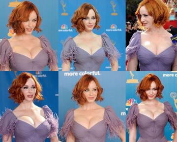 christina hendricks and her boobs at the 2010 emmys