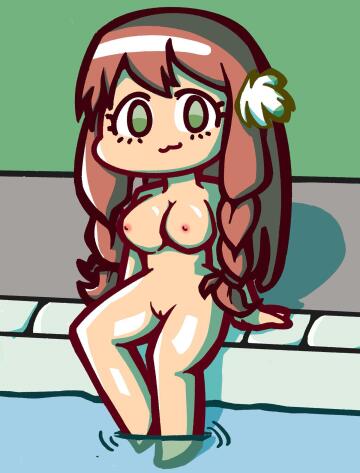 monika naked at the pool. (aubrey light commissioned by me)