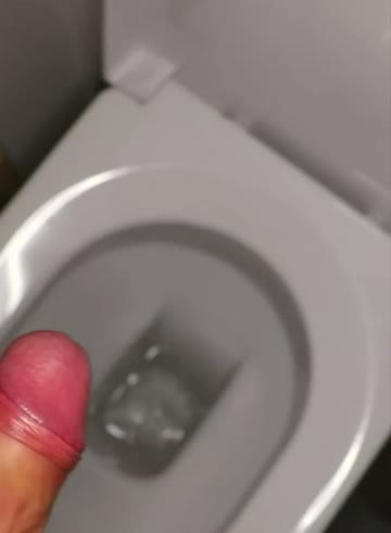 while he’s cumming in my wife, i’m cumming in the toilet.