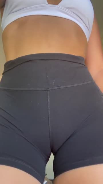 i get excited to show off my camel toe at the gym