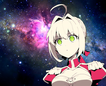 nero is speechless - caption this image. what did you say or do? what did she saw or heard that made her like this?