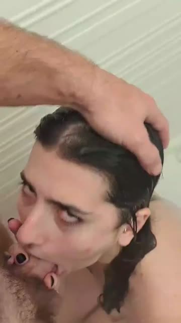 plowing my face in the shower