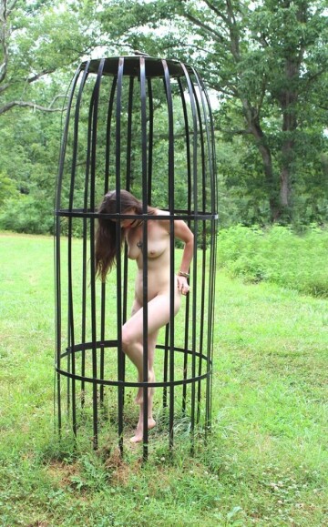 locked in a cage