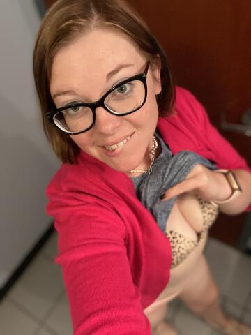 enjoying my own mom bod in the bathroom at work. 37[f]