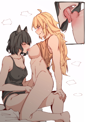 blake introduces yang to her rough tongue (icekyjelly)