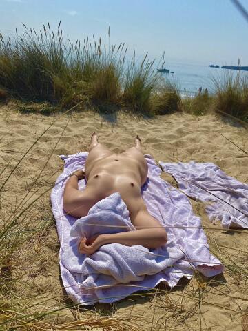 beautiful day at studland nudist beach today