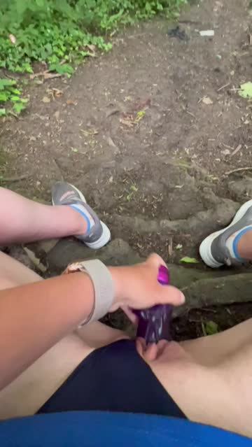 squirting in the woods