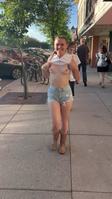 would you stop me if you saw me walking down the street with my tits out or just stare (;