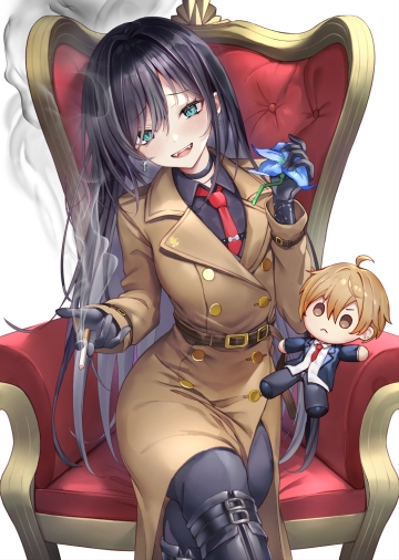 sitting in her chair