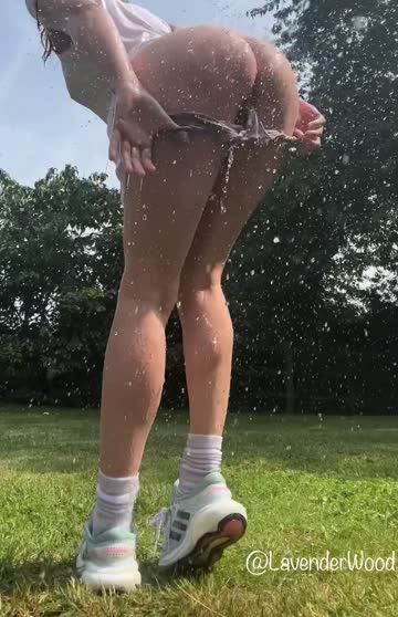 getting a little wet and wild in the garden