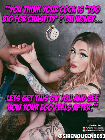 too big for chastity? lets ruin that ego. 🔐