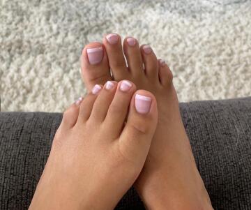 fresh pedicure! i think these are my new favorite french colors!