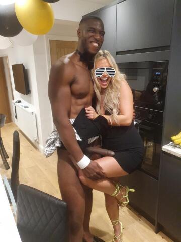 blackmagicmodel with hot blonde at private party
