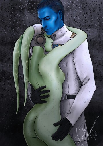 hera and thrawn? i didn't see that coming (pandacapuccino)