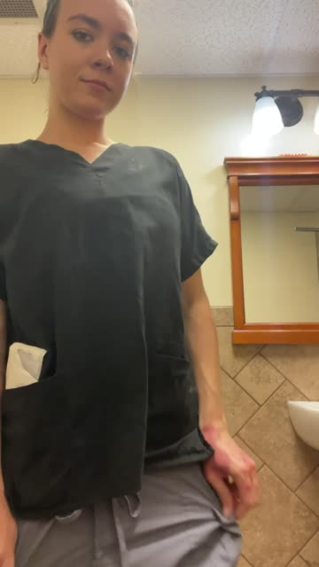 wanna see the surprise i have hiding under my scrub pants?