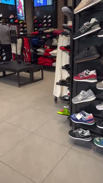 two of my favorite things combined, shoe shopping and flashing my titties at the same time [gif]