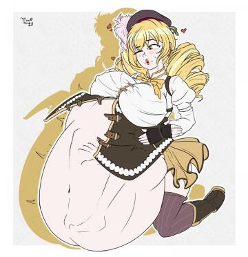 {image} commission for spicypoper (art by thelazywizard) [oral vore, female pred, unknown prey, mami tomoe]