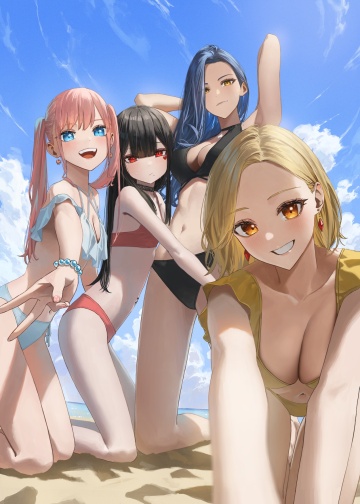 girls at the beach