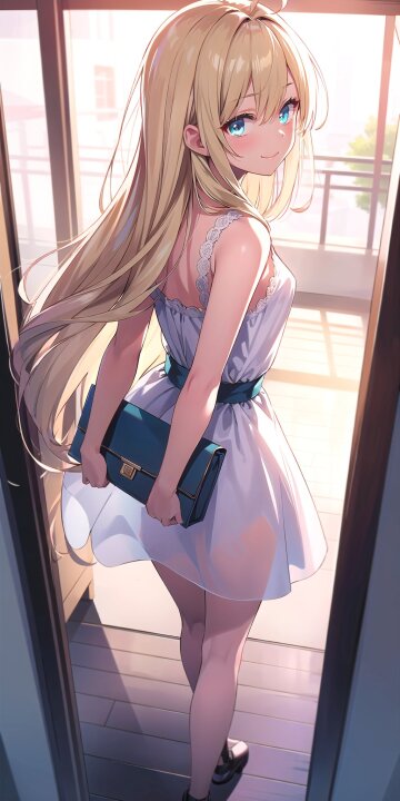leaving for her date