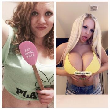 before and after my bimbofication!