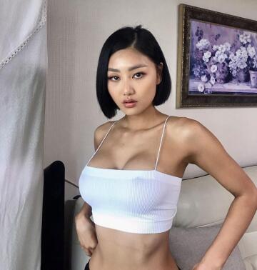 short hair and busty
