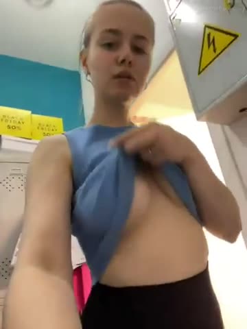 she wanted to flash her tits while at work