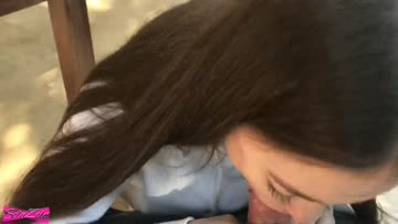 blowjob in the backyard with her friends inside - sola zola