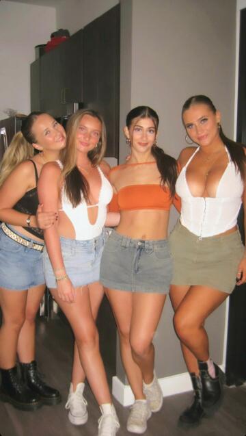 four young sexy college friends/sorority sisters💯🔥