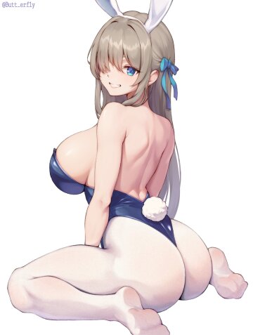 asuna's cute bunny butt