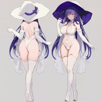 purple white witch