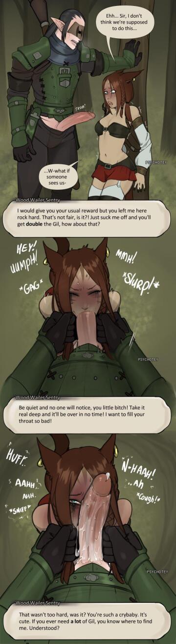 gridania can be awful rough. here, let me help. (try)