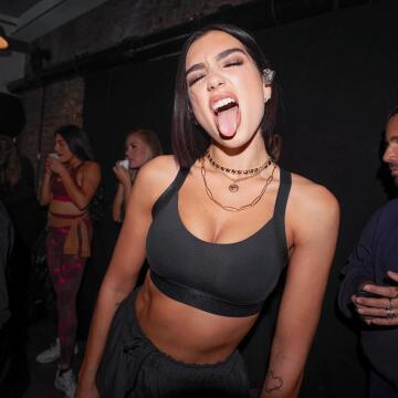 woke up so horny for dua lipa, i need to be drained for her