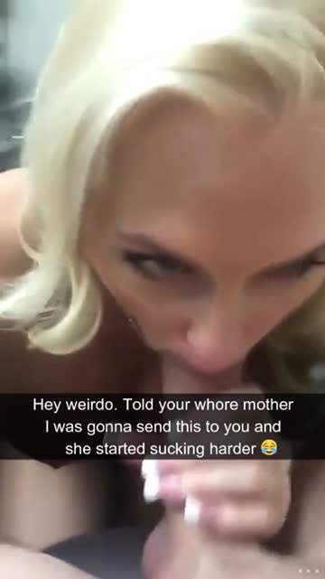 your mommy really went of the rails since your dad left. she's fucked everyone in your dorm not matter how much you objected. he's the first to really show you what your mothers like though. i bet you want more, you sicko