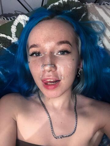 i'm satisfied when there's cum on my face