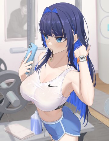 kronii at the gym [hololive]