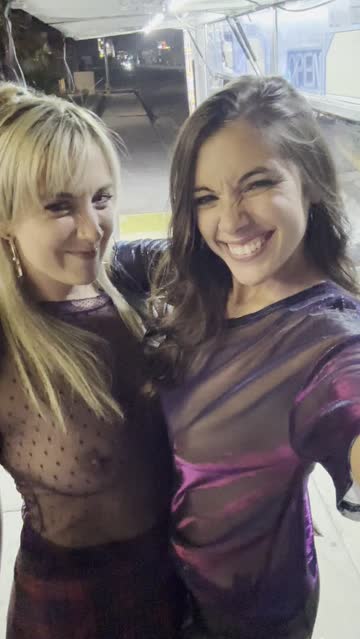 my bestie and i got dared to order tacos from the food truck wearing sheer tops! we of course accepted!