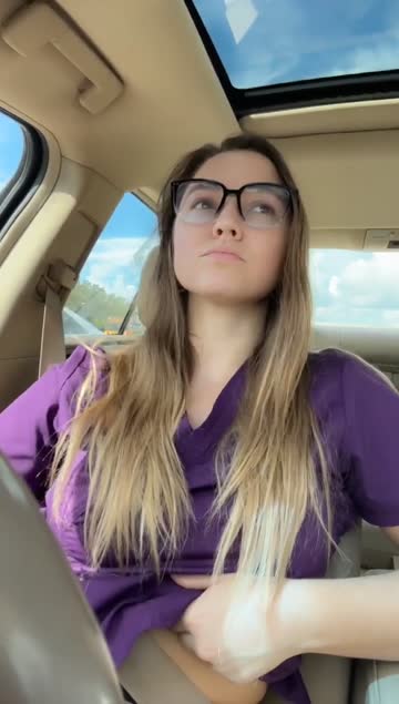 just a nurse driving to work with her tits out 👩‍⚕️💥