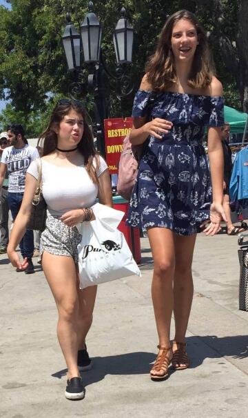 the short ones always get the boobs