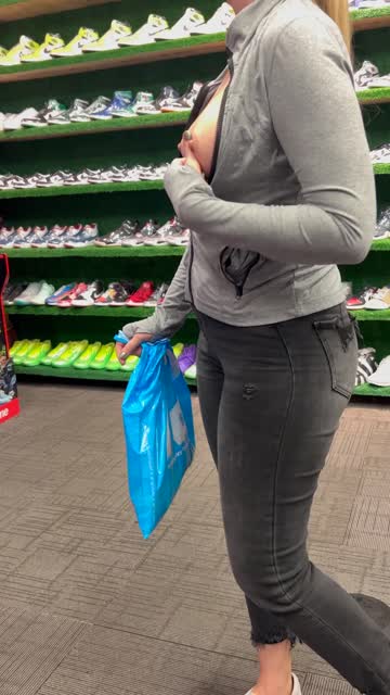 went shopping for retros on tittie tuesday … couldn’t find my size, but i still got turned on anyways… [gif]