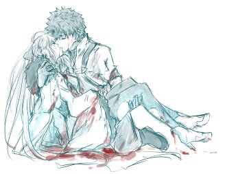 gudao and tonelico - an injured lover's kiss by @r_g_jol