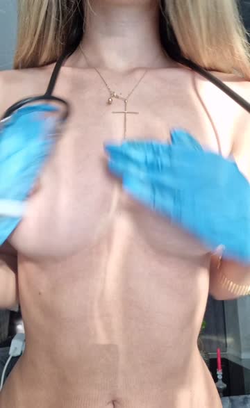 wanna suck my nurse boobies?